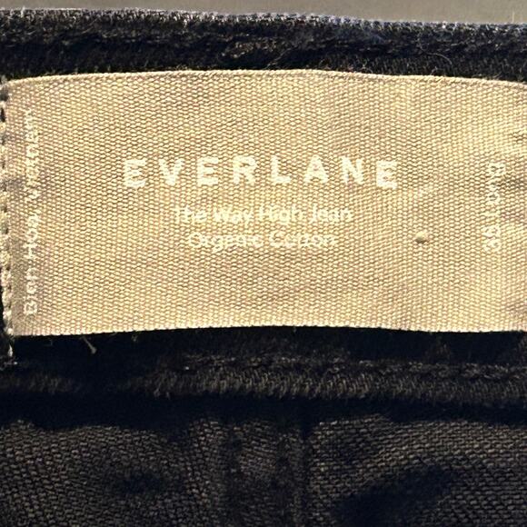 Everlane The Way High Jean Coal Black High Rise Low Stretch Women's 35Long NWT - Picture 3 of 10